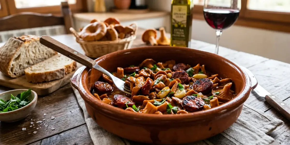 Níscalos con Chorizo: Receta Rústica de Setas con Embutido