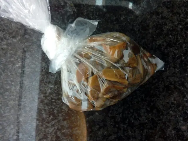 Envasado de níscalos para congelar