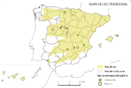 Mapa de distribución de níscalos en España